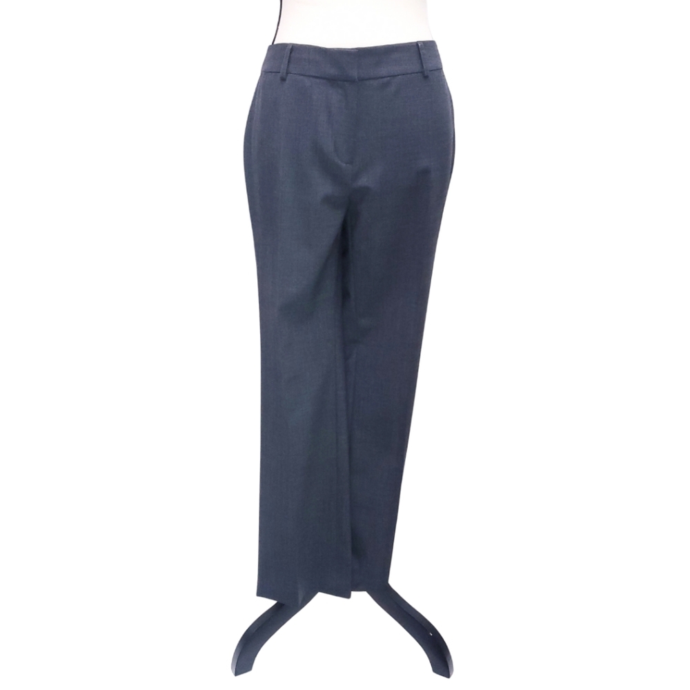 Jones New York 4P Mid-rise Petite Pleated Straight-leg Trousers in Grey